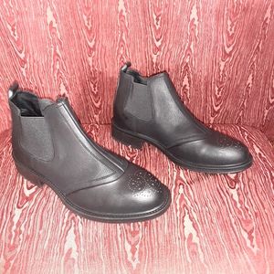 MATT & NAT Men's Low-Heeled High-Top Leather Stylish Chelsea Casual Boots